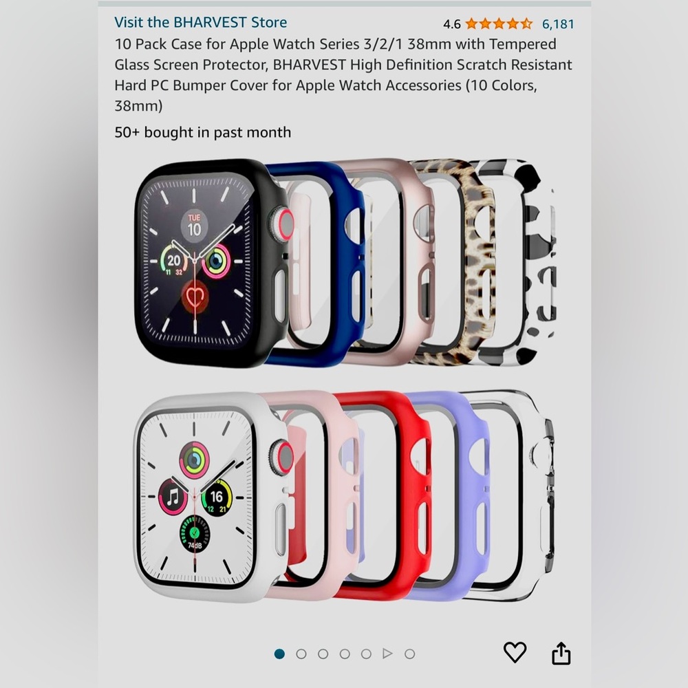 10 Pack Case for Apple Watch Series 3/2/1 38mm